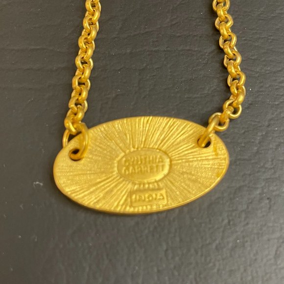 Cynthia Garrett Gold Tone Chain Link Dream Charm Pendant Necklace 19" NWOT - Picture 3 of 5